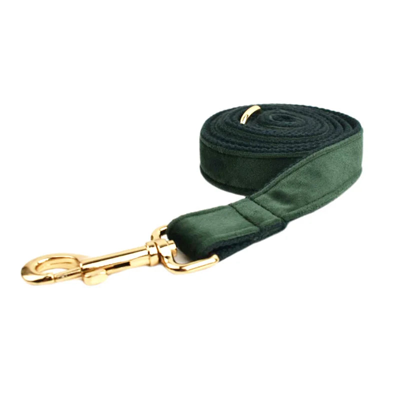 Luxury Velvet Dog Harness Set