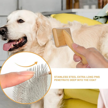 Bamboo Pet Slicker Brush