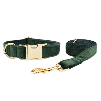 Luxury Velvet Dog Harness Set
