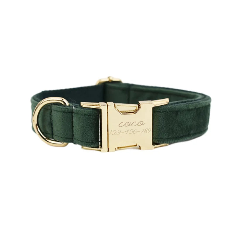 Luxury Velvet Dog Harness Set
