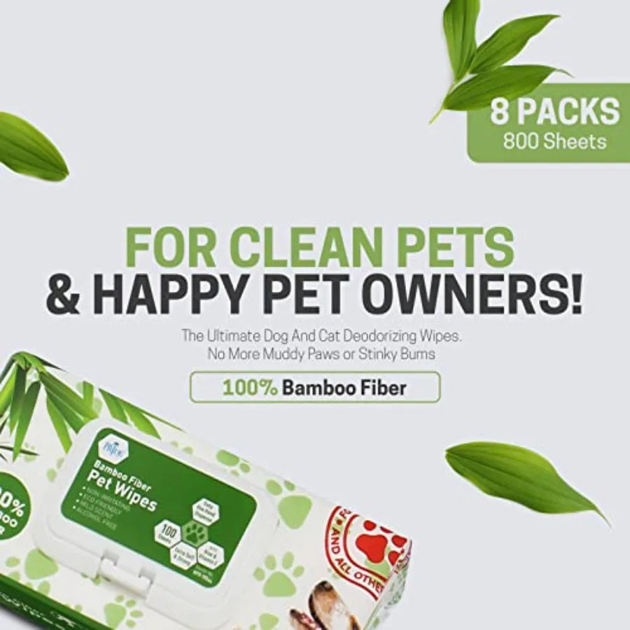 Biodegradable Bamboo Pet Wipes