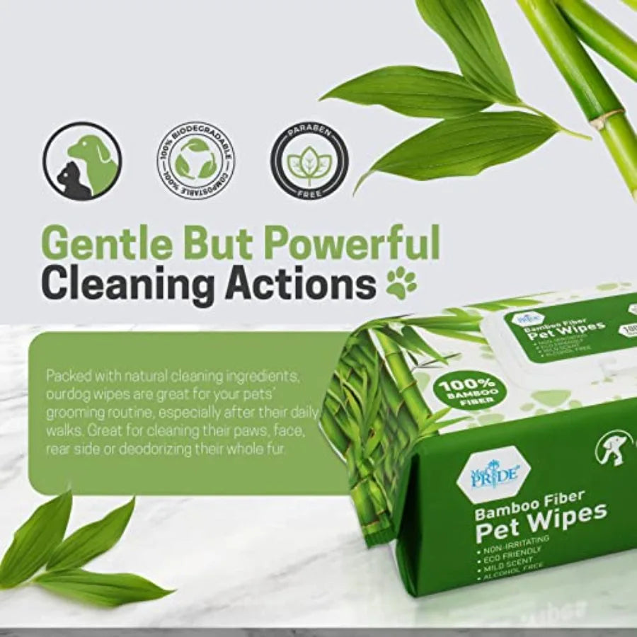 Biodegradable Bamboo Pet Wipes