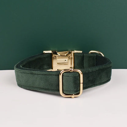 Luxury Velvet Dog Harness Set