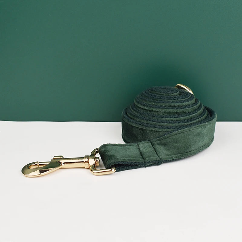 Luxury Velvet Dog Harness Set